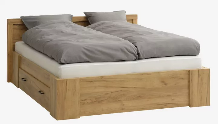 Rama łóżka LINTRUP 140x200 dąb